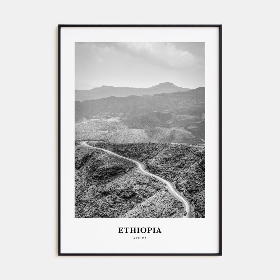 Ethiopia Portrait B&W No 1 Poster