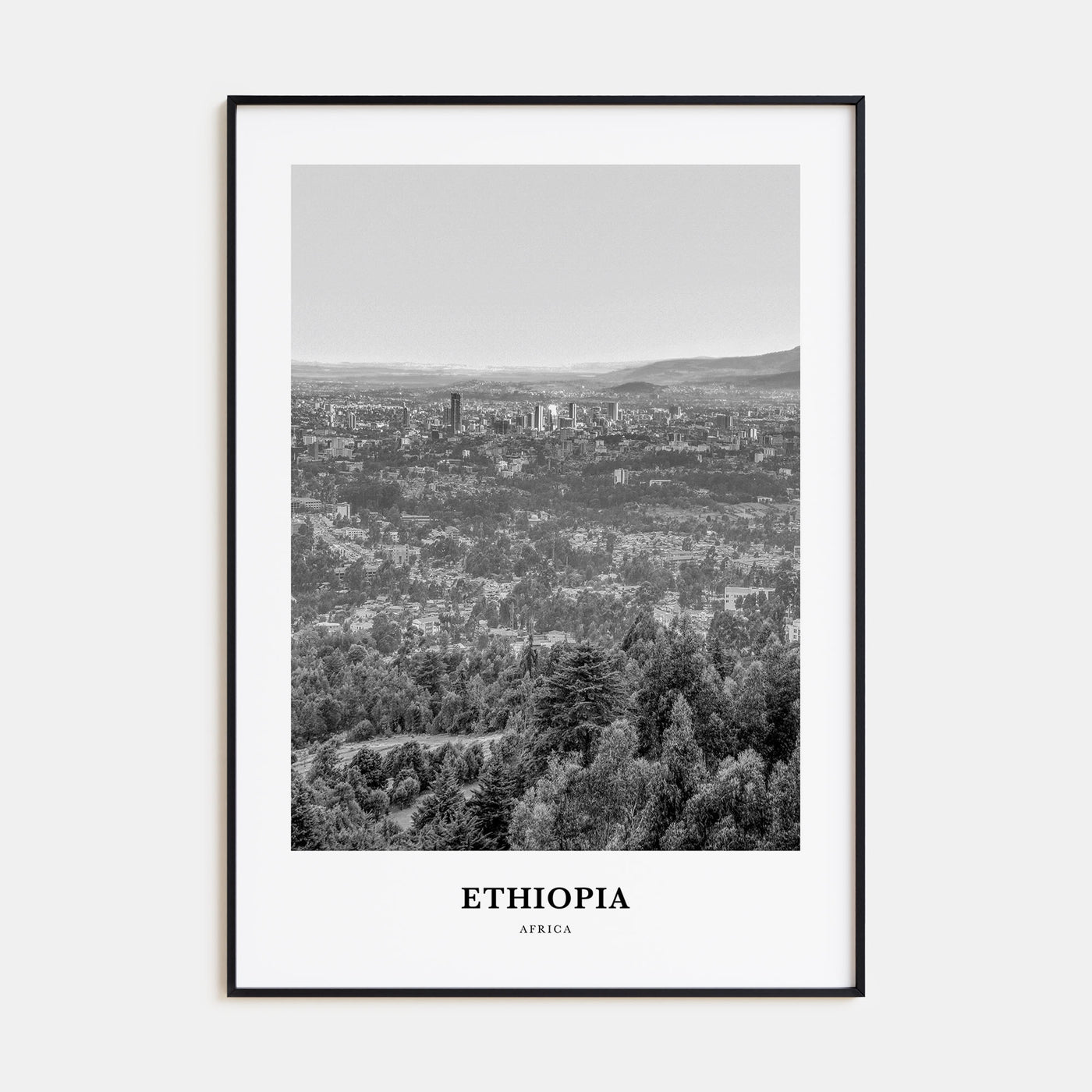 Ethiopia Portrait B&W No 2 Poster