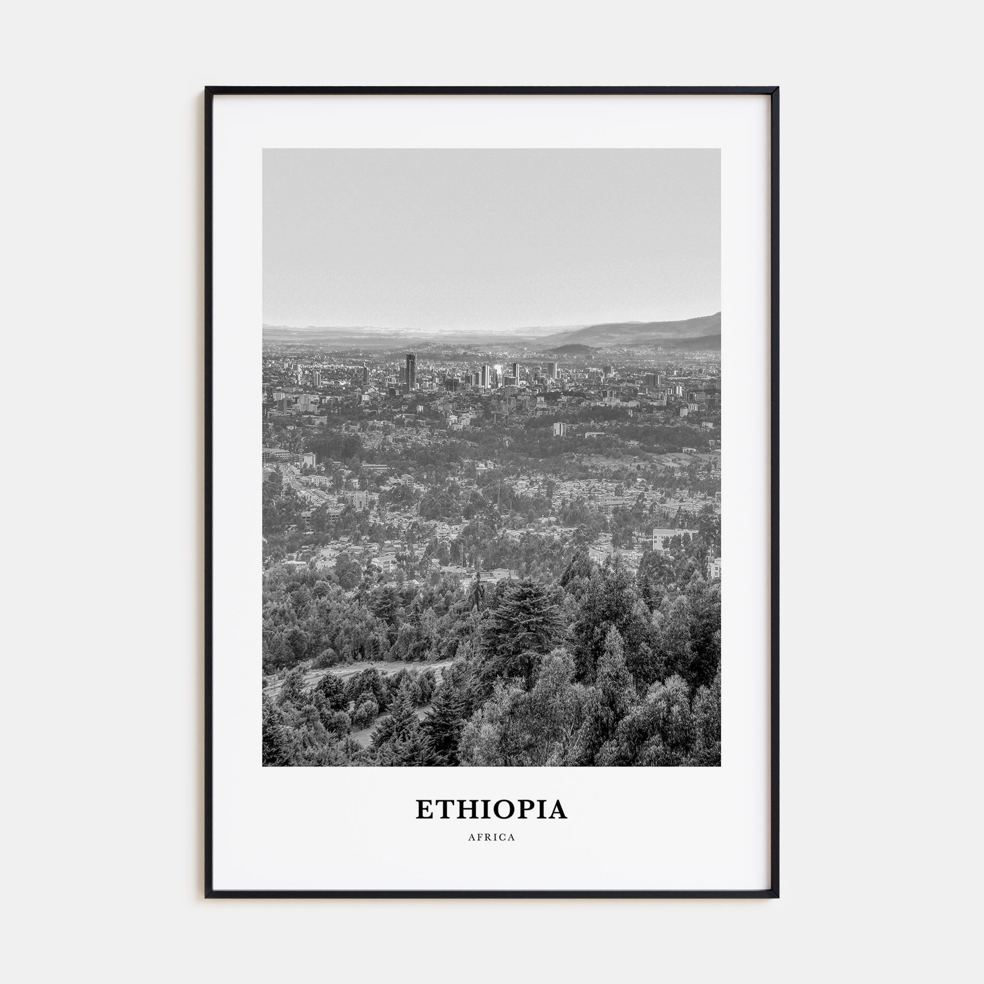 Ethiopia Portrait B&W No 2 Poster