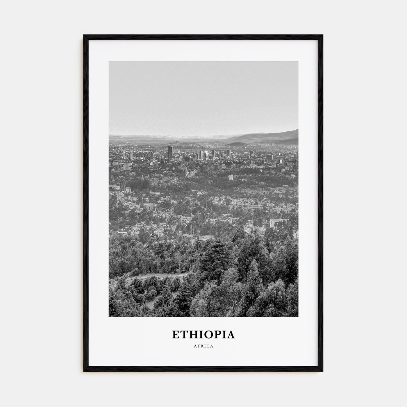 Ethiopia Portrait B&W No 2 Poster