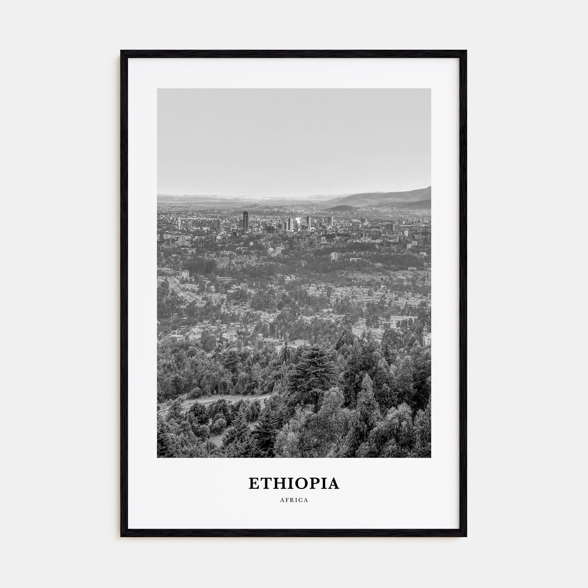 Ethiopia Portrait B&W No 2 Poster