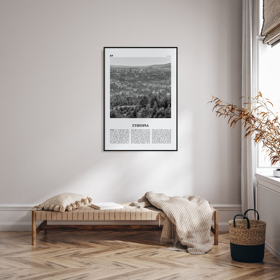 Ethiopia Travel B&W No 2 Poster
