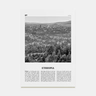 Ethiopia Travel B&W No 2 Poster