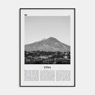 Etna Travel B&W Poster