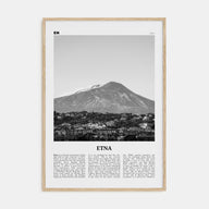 Etna Travel B&W Poster