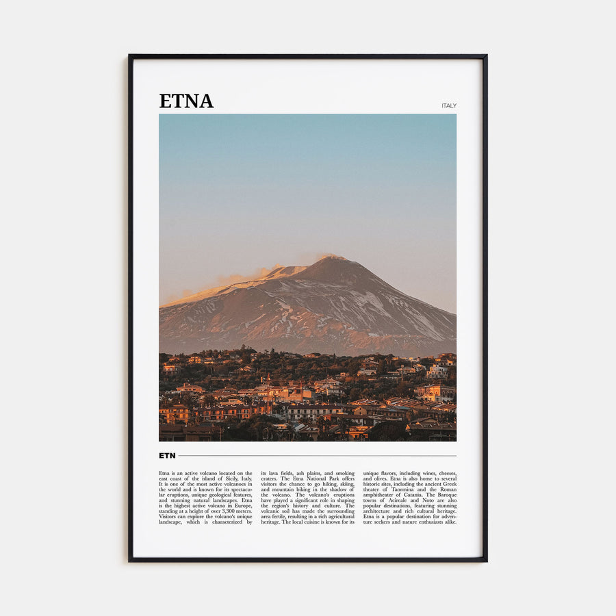 Etna Travel Color Poster