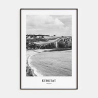 Étretat Portrait B&W Poster