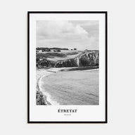 Étretat Portrait B&W Poster