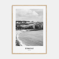 Étretat Portrait B&W Poster