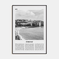 Étretat Travel B&W Poster