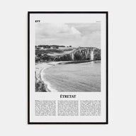 Étretat Travel B&W Poster