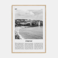 Étretat Travel B&W Poster