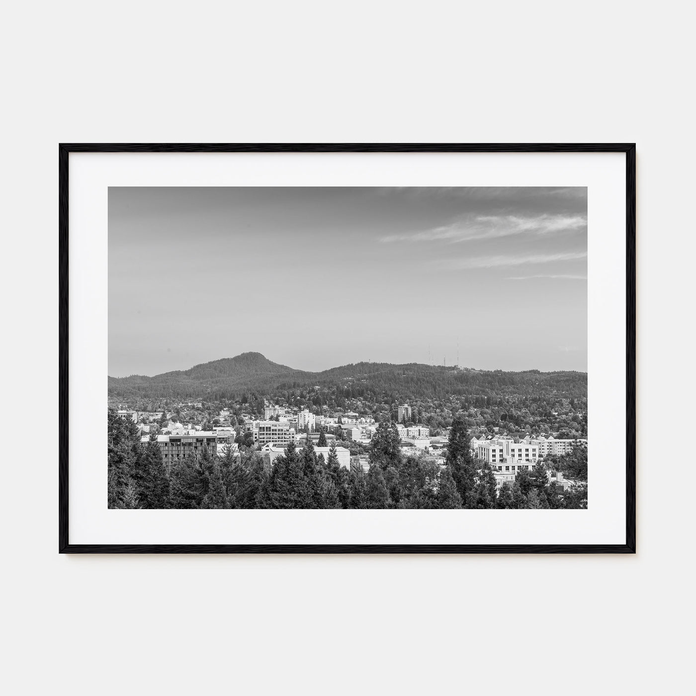 Eugene Landscape B&W Poster