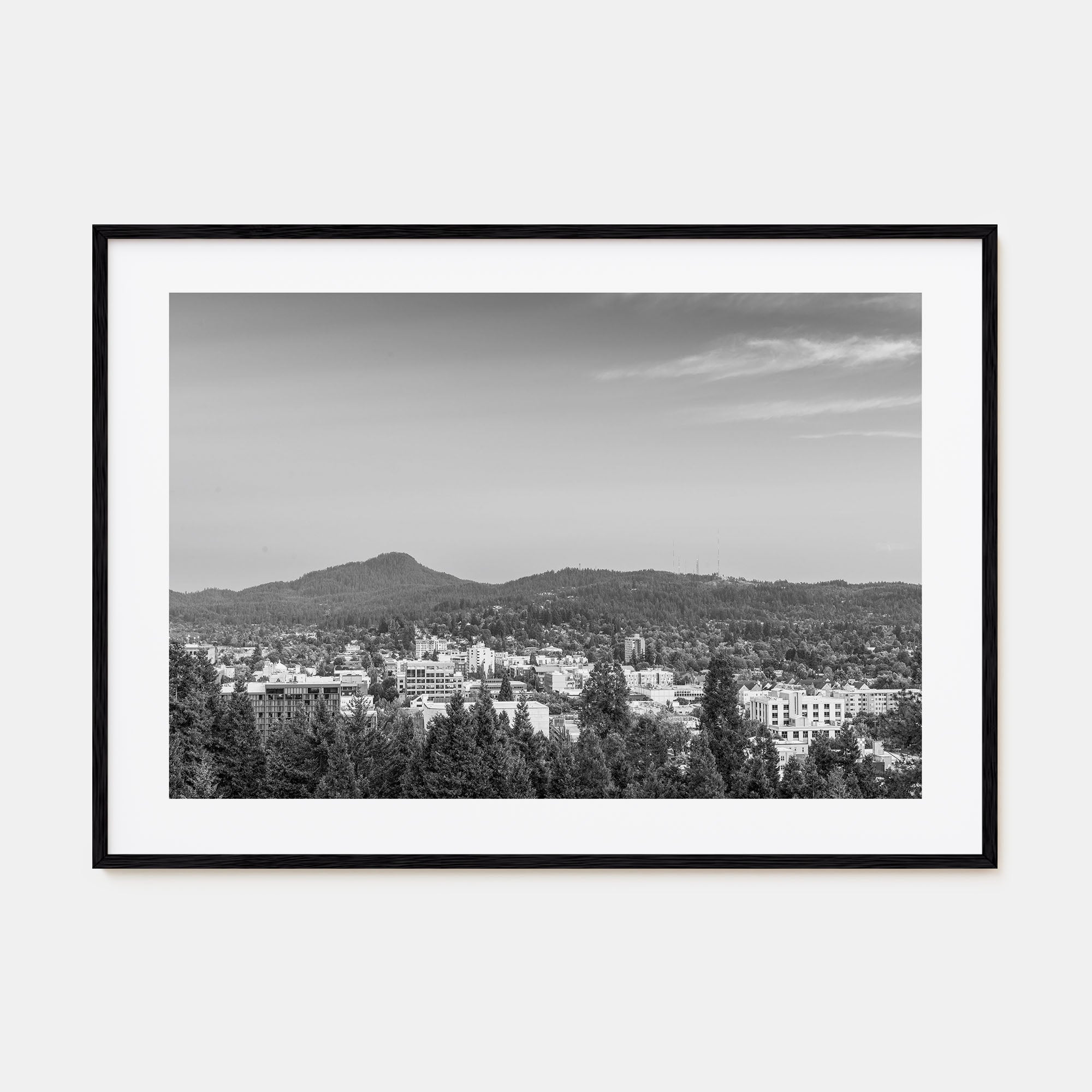Eugene Landscape B&W Poster