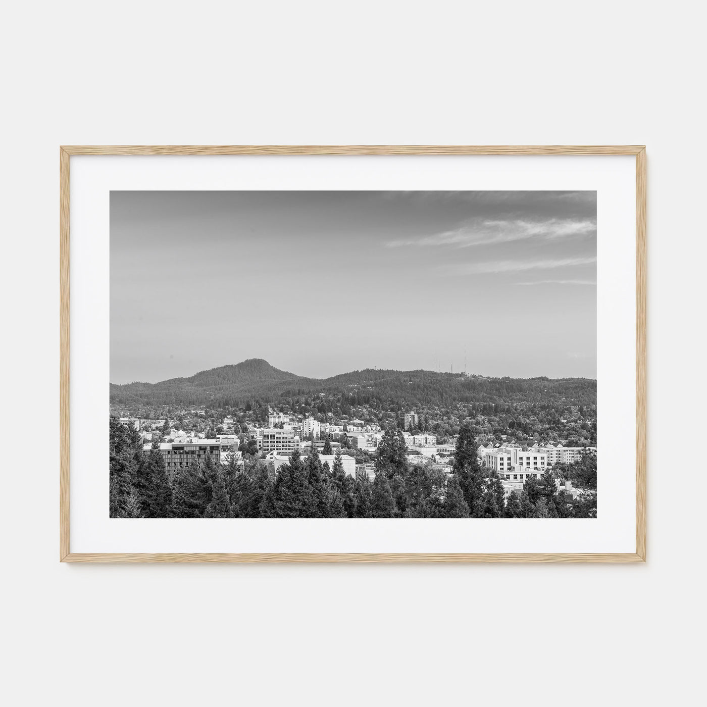 Eugene Landscape B&W Poster