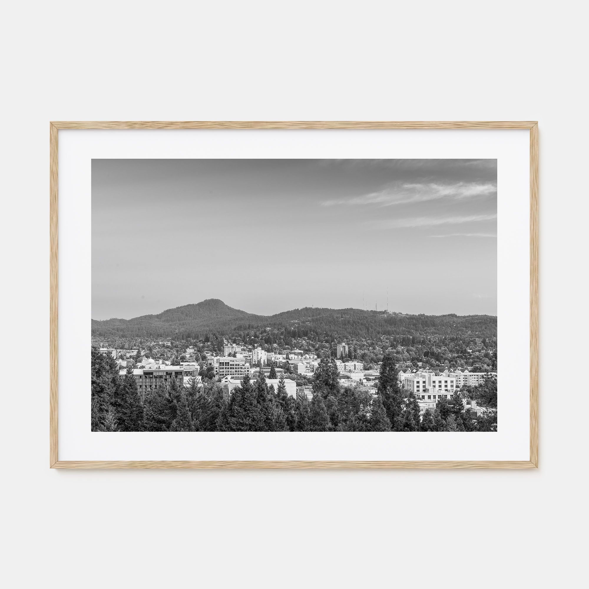 Eugene Landscape B&W Poster