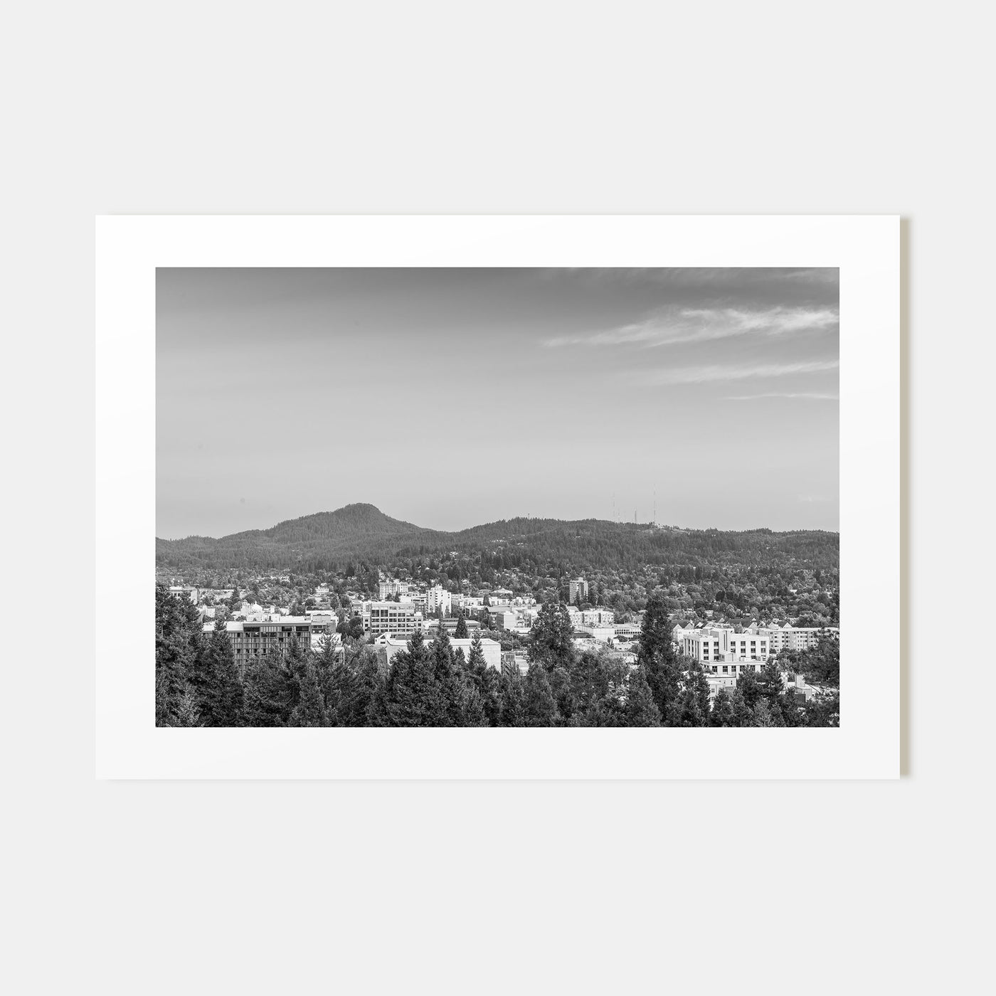 Eugene Landscape B&W Poster