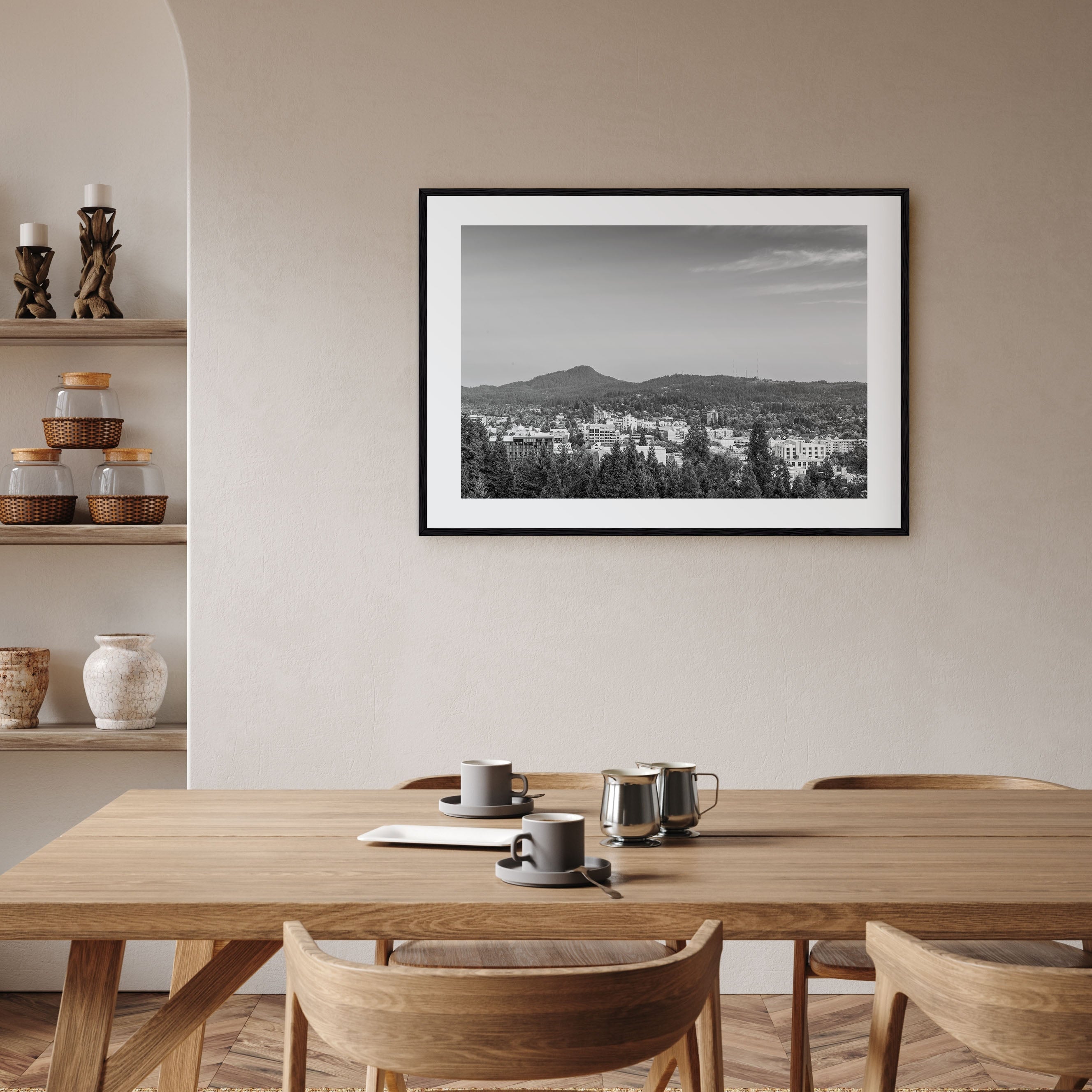 Eugene Landscape B&W Poster