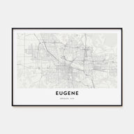Eugene Map Landscape Poster
