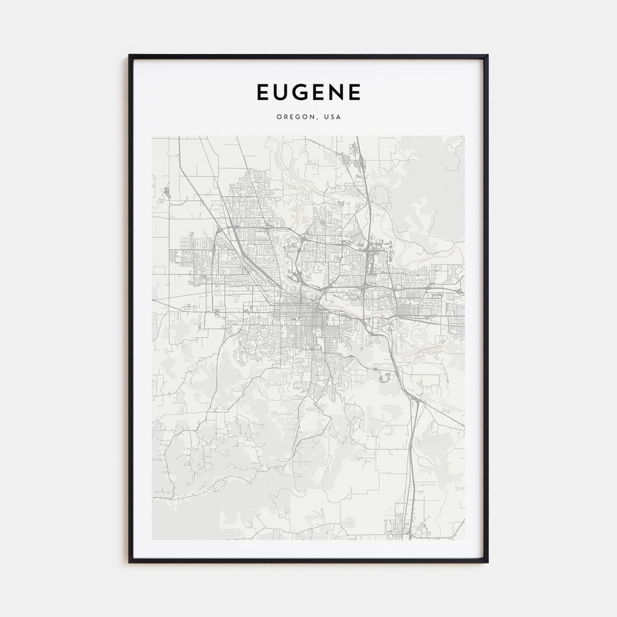 Eugene Map Portrait Poster