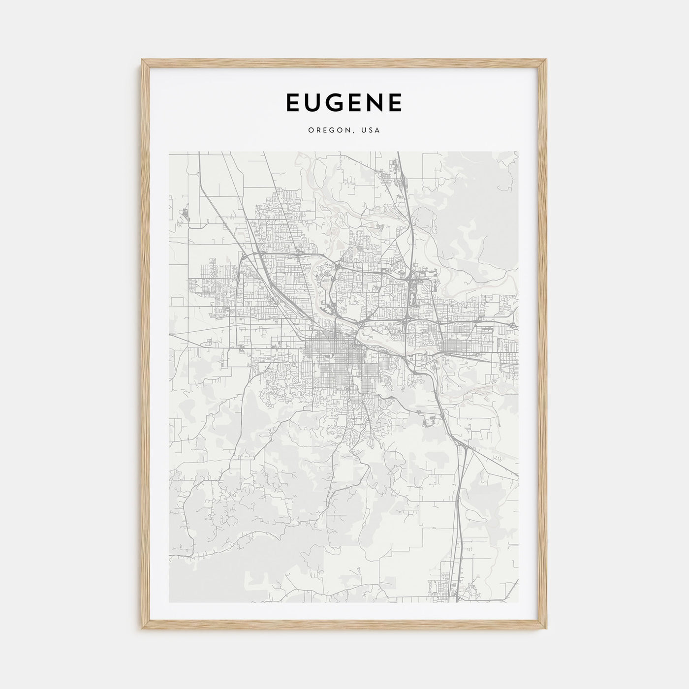 Eugene Map Portrait Poster