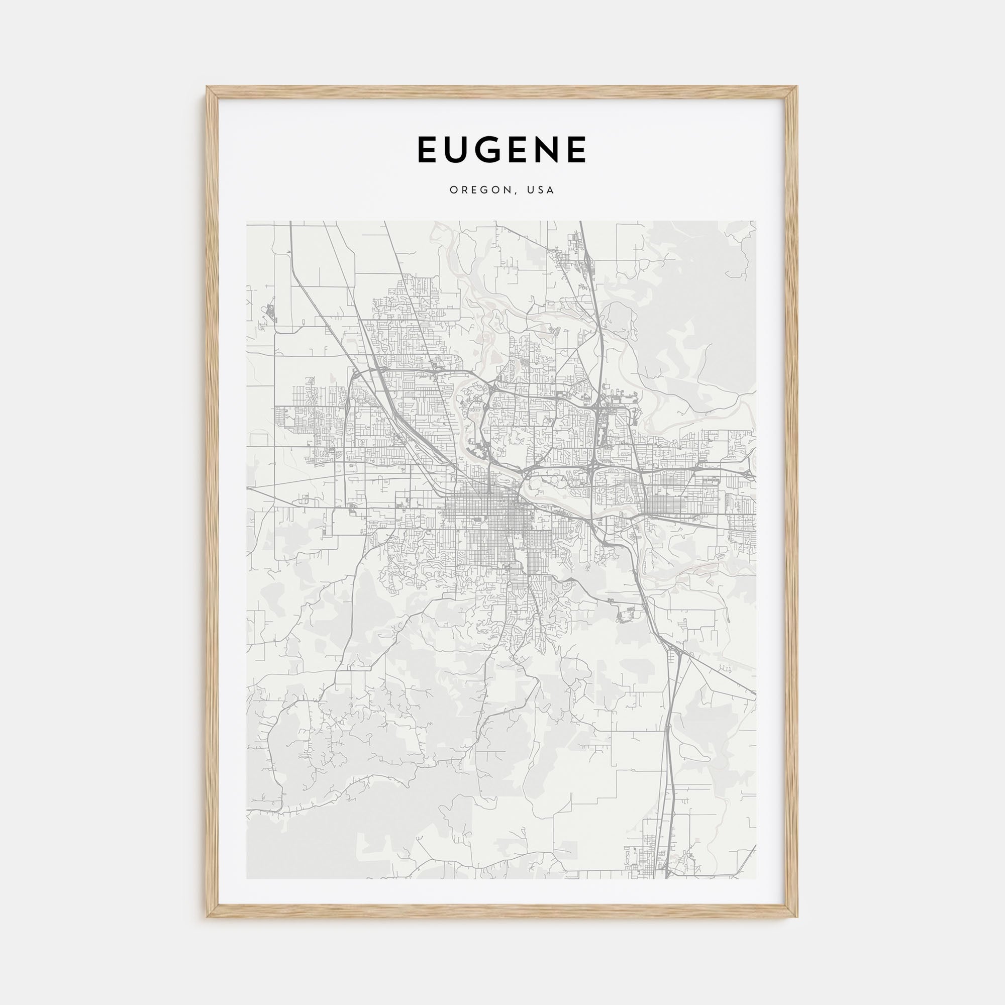 Eugene Map Portrait Poster
