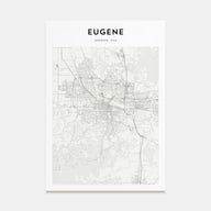 Eugene Map Portrait Poster