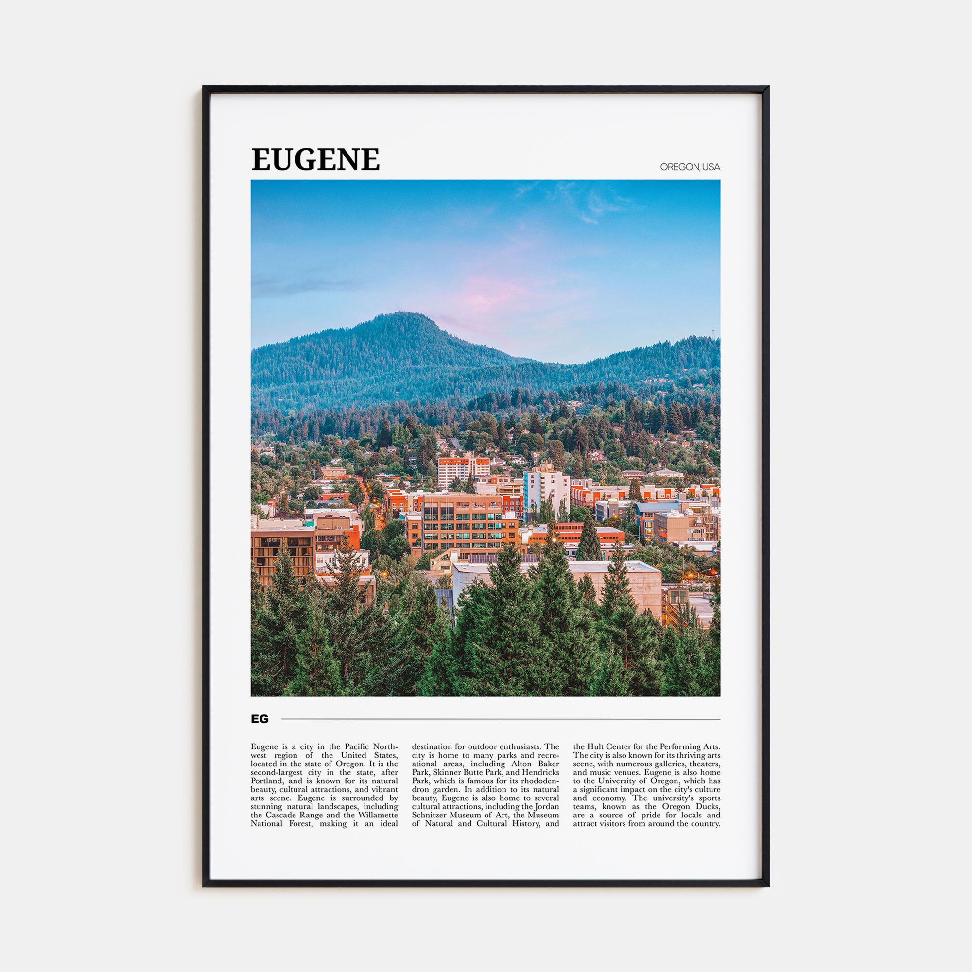 Eugene Travel Color Poster