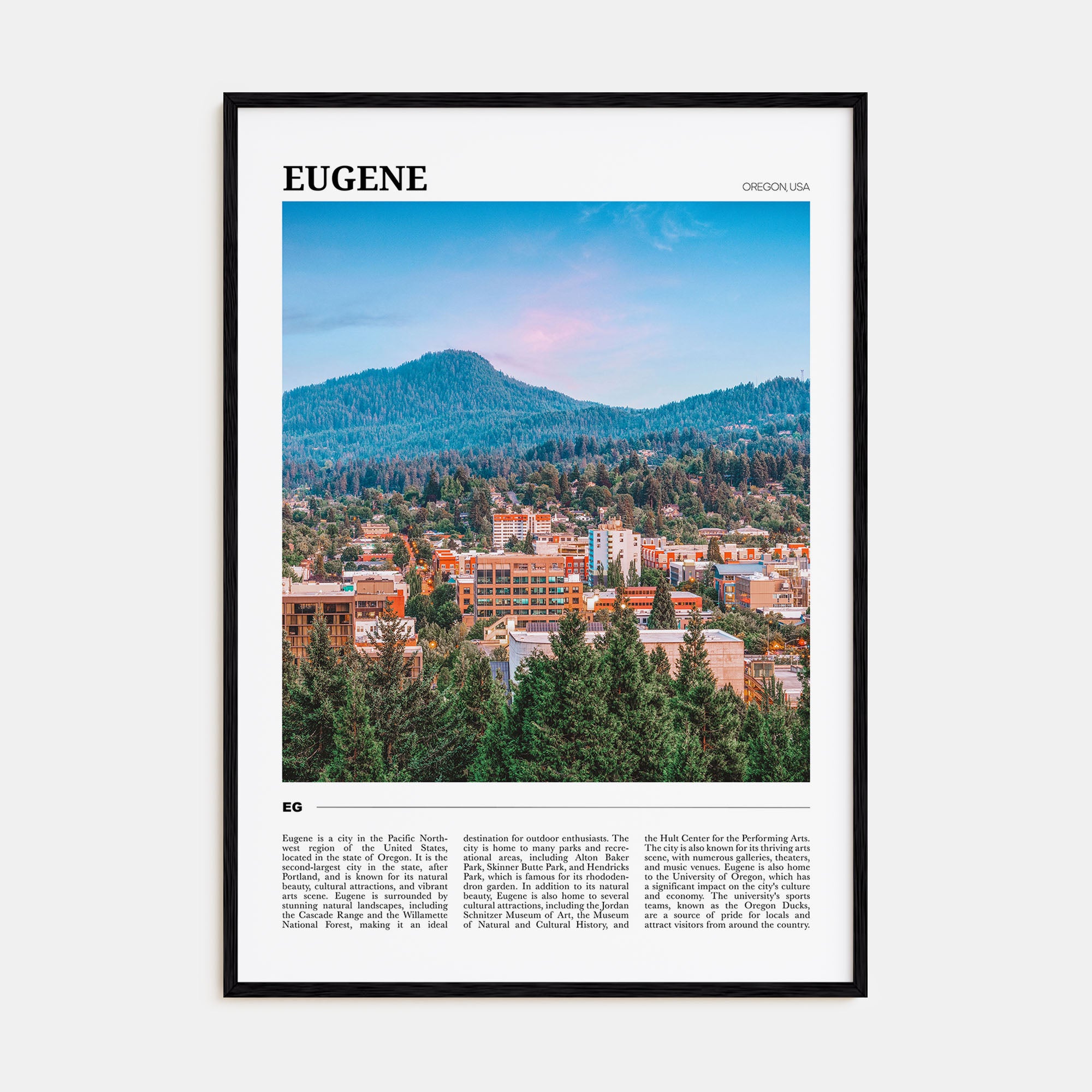 Eugene Travel Color Poster
