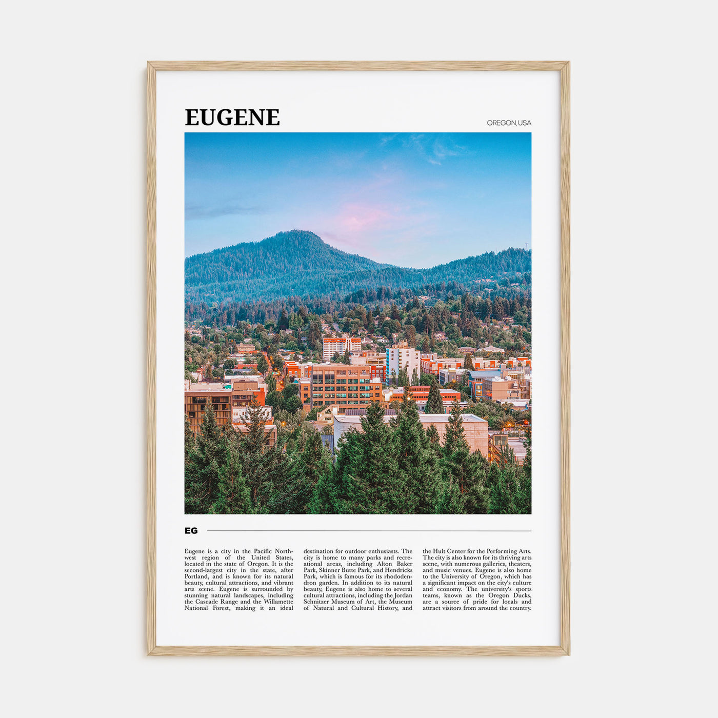 Eugene Travel Color Poster