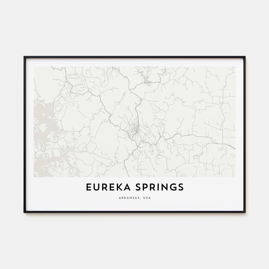 Eureka Springs Map Landscape Poster
