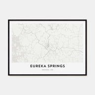 Eureka Springs Map Landscape Poster
