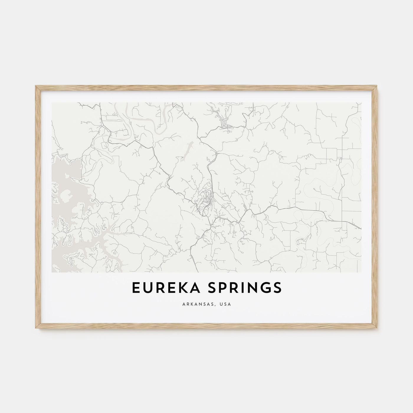 Eureka Springs Map Landscape Poster