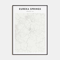 Eureka Springs Map Portrait Poster