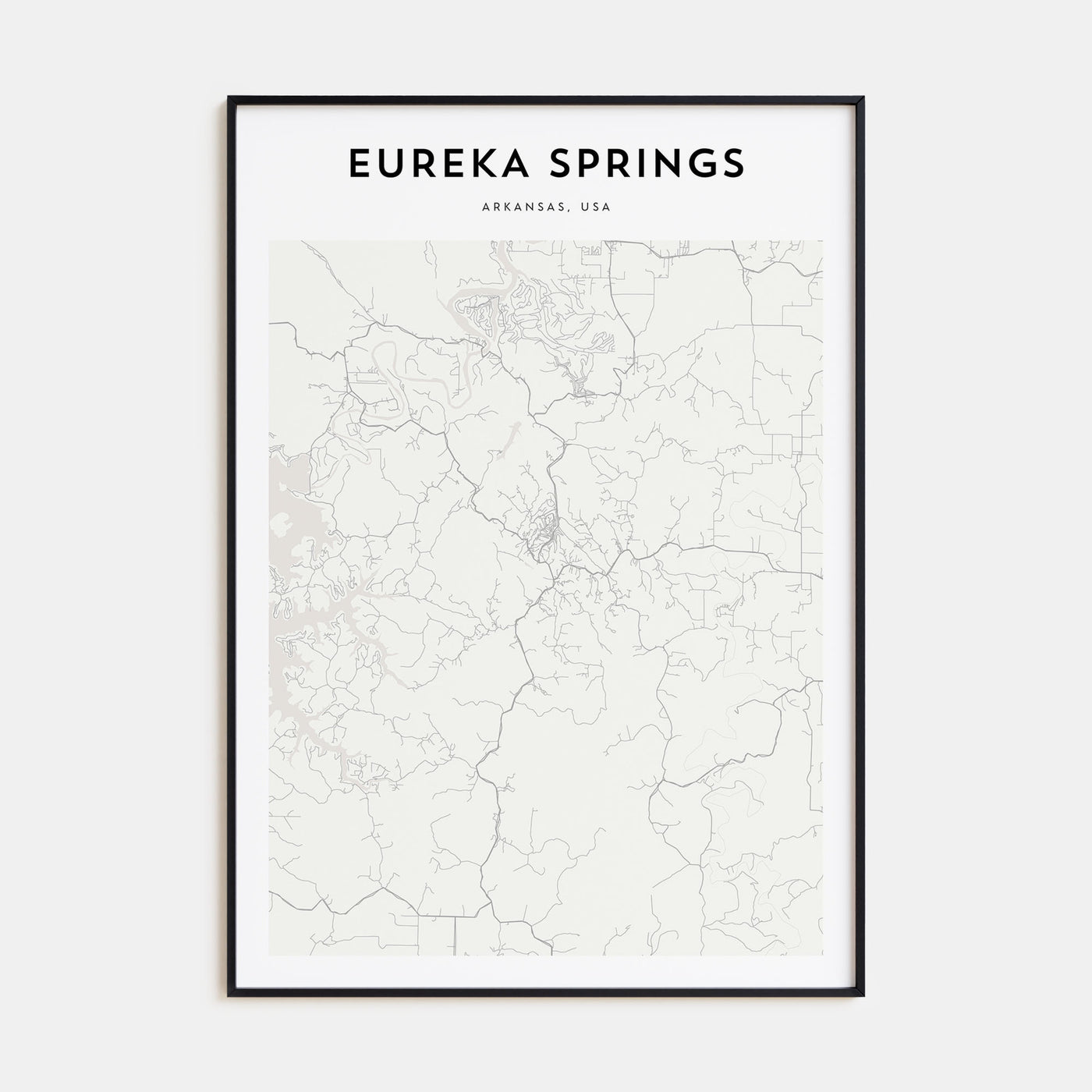Eureka Springs Map Portrait Poster