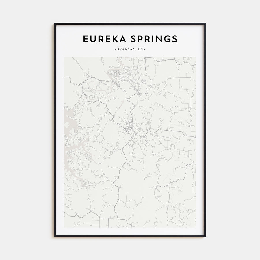 Eureka Springs Map Portrait Poster