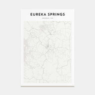 Eureka Springs Map Portrait Poster