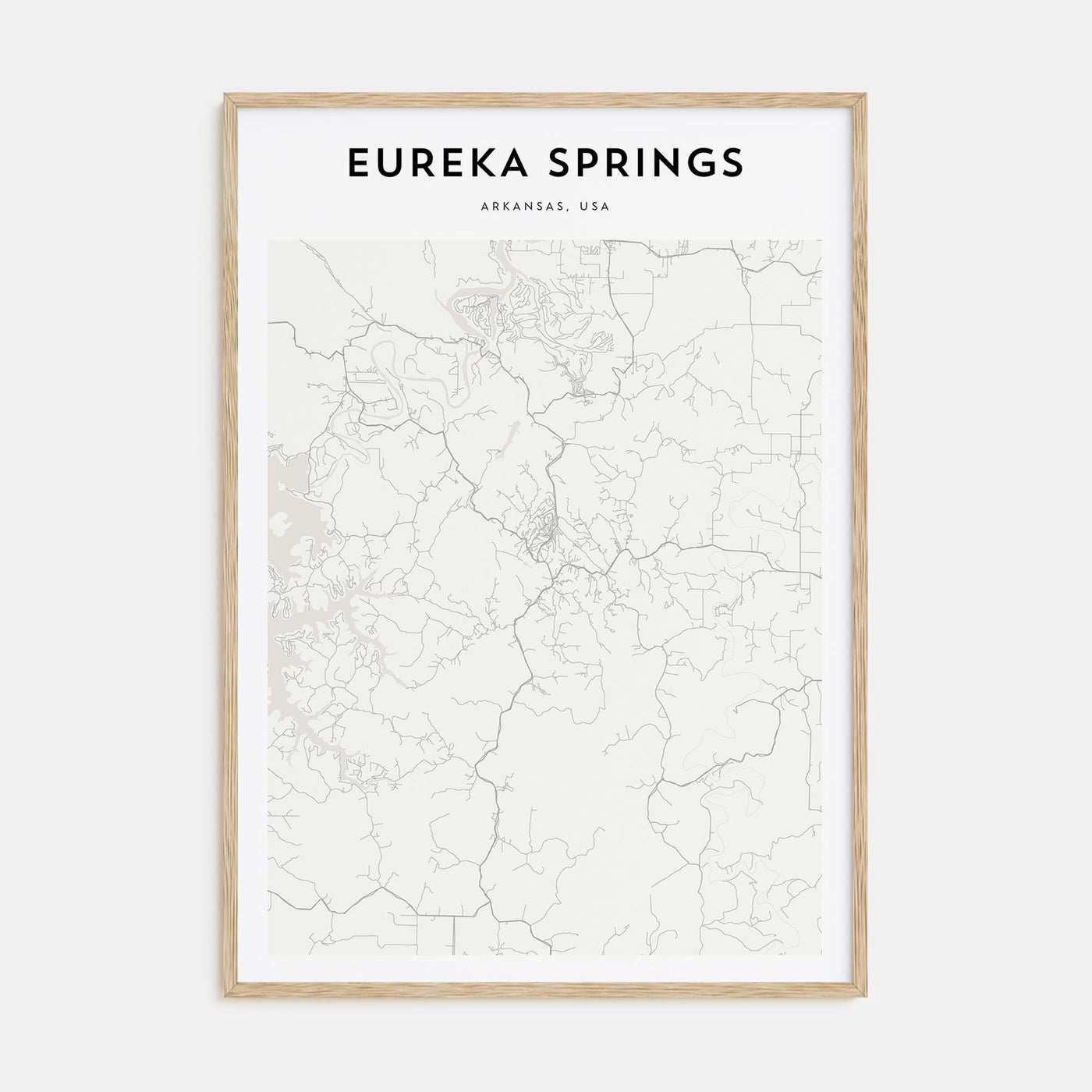 Eureka Springs Map Portrait Poster