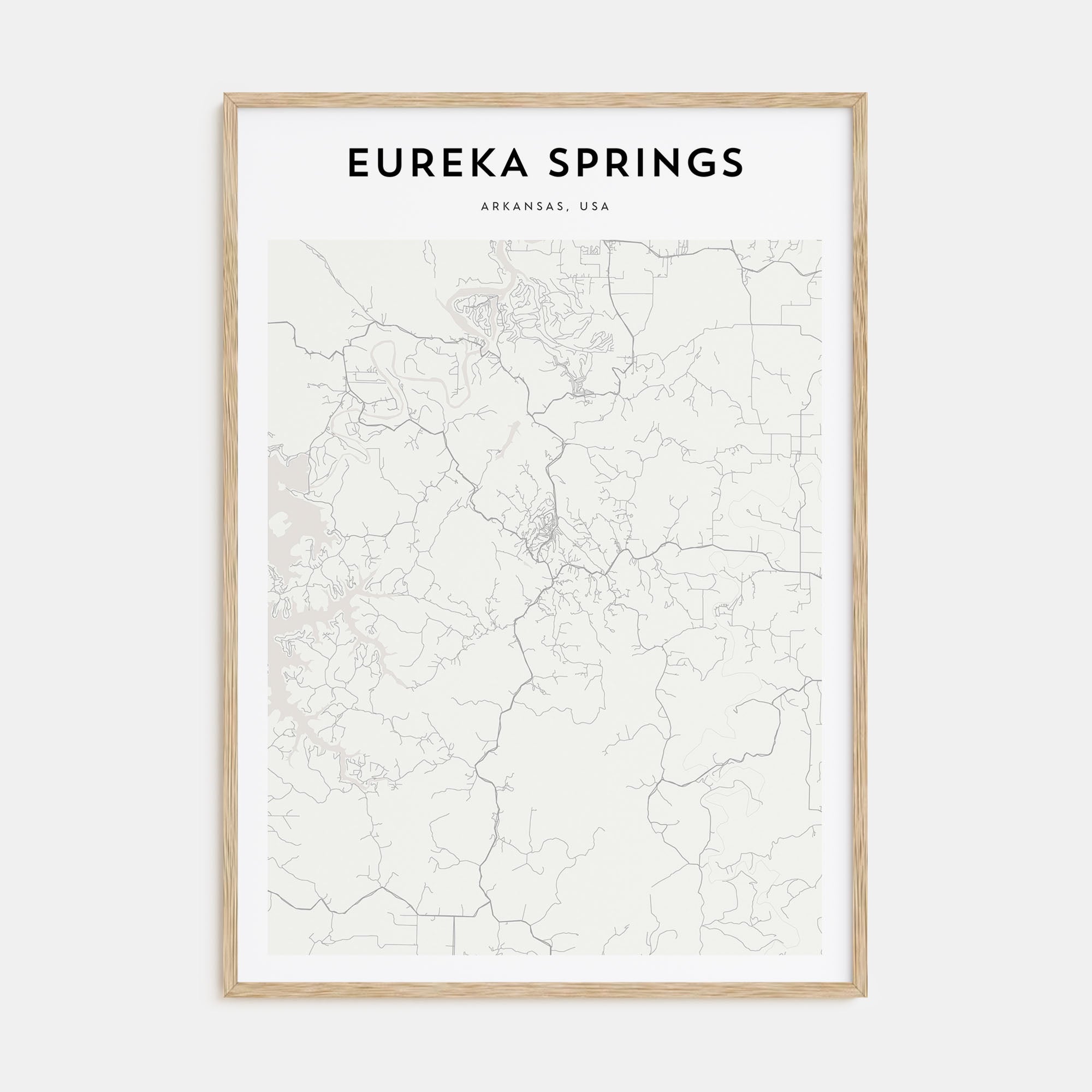 Eureka Springs Map Portrait Poster