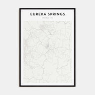 Eureka Springs Map Portrait Poster