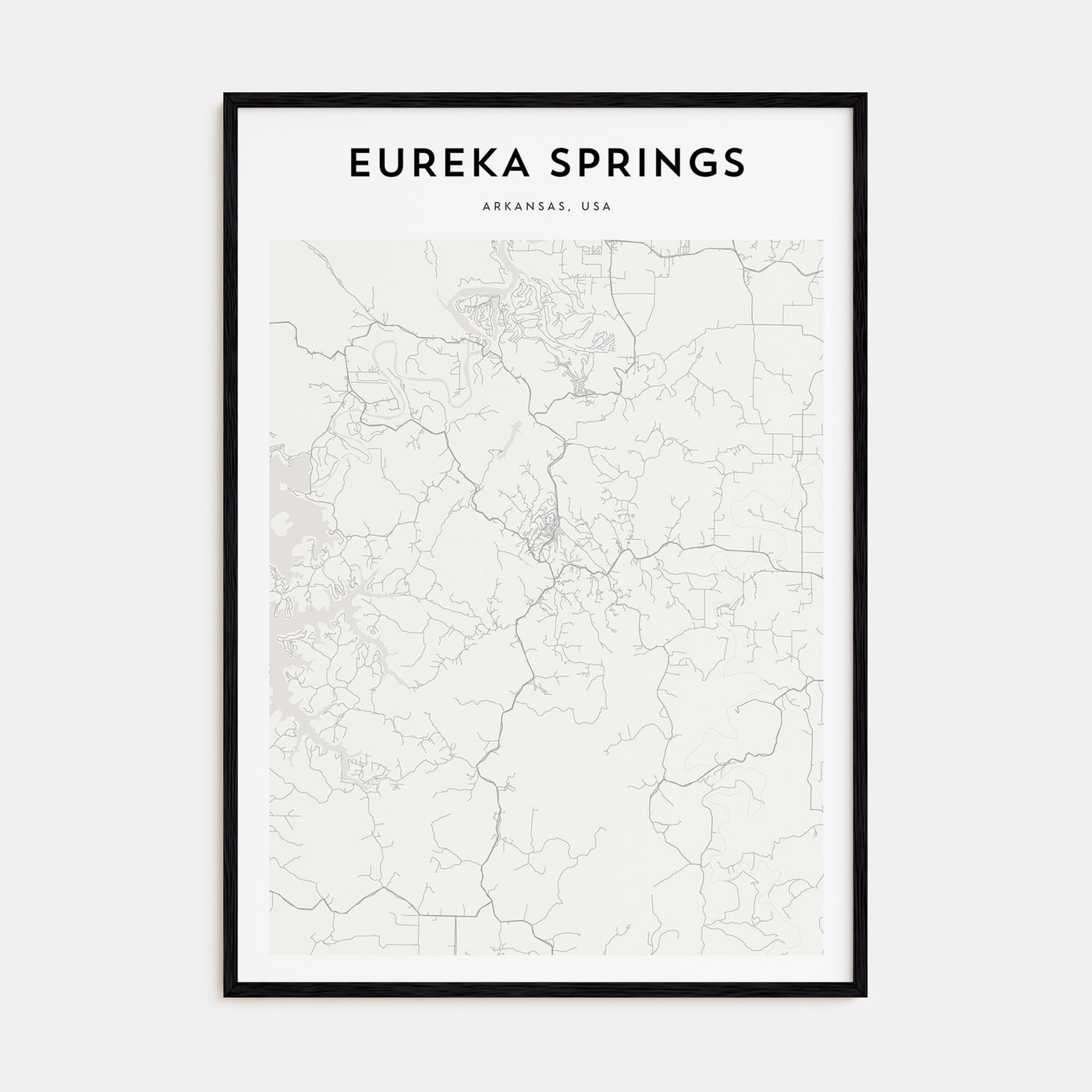 Eureka Springs Map Portrait Poster