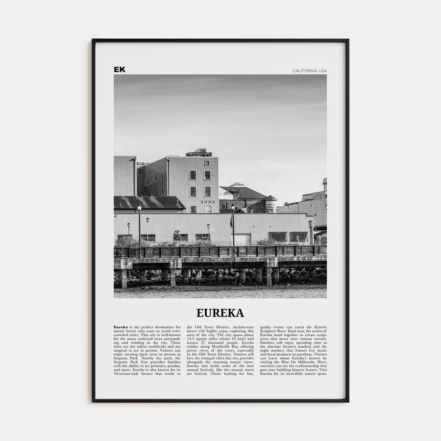Eureka Travel B&W Poster