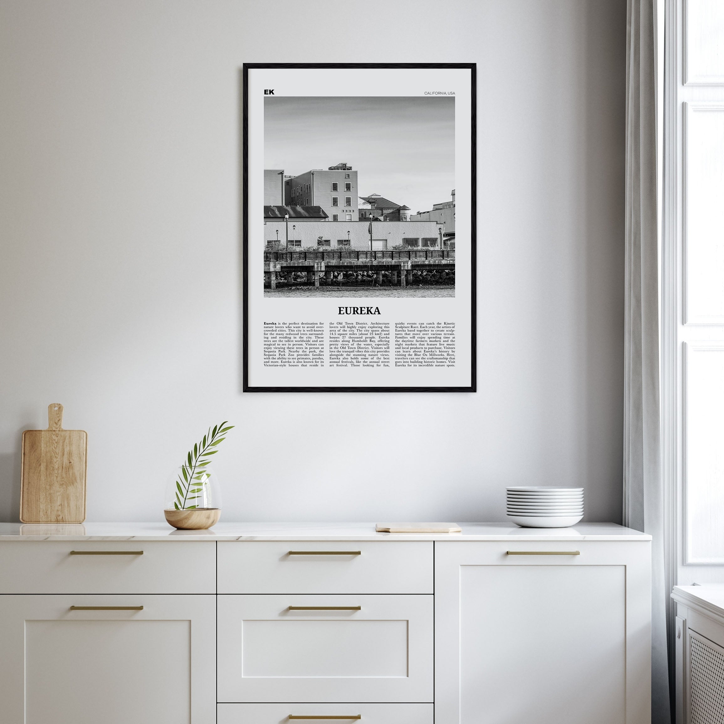 Eureka Travel B&W Poster