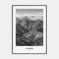 Europe Portrait B&W Poster