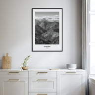 Europe Portrait B&W Poster
