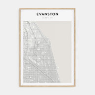 Evanston Map Portrait Poster