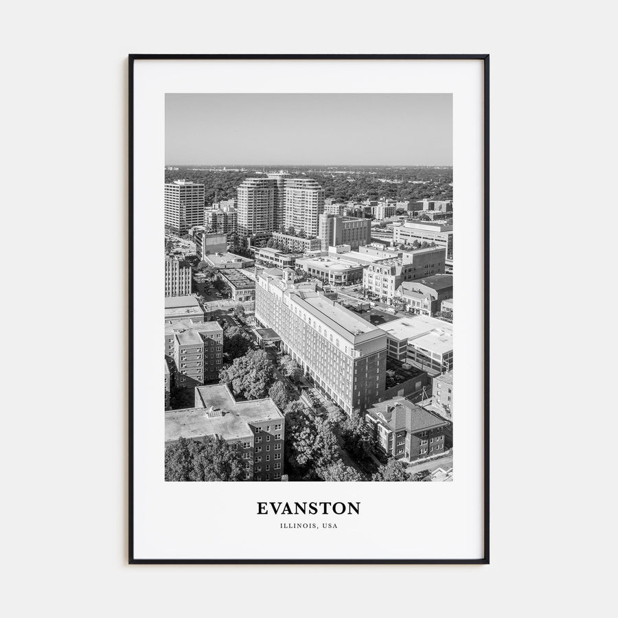 Evanston Portrait B&W Poster