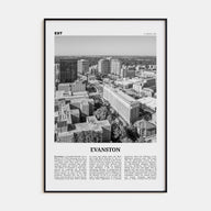 Evanston Travel B&W Poster