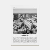 Evanston Travel B&W Poster