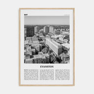 Evanston Travel B&W Poster